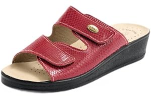 Afibel Mules scratchées Grande Largeur Cuir