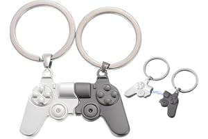 NJCXOLA Pack de 2 llaveros para parejas, llaveros gamepad, llaveros para parejas gamer, regalos de amistad, para él, ella, novio, novia, regalo para San Valentín, cumpleaños, aniversario
