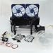 Produktbild glowry® DIY PC Wasser Liquid Cooling komplett Kit Computer System, inkl. 190 mm Reservoir, 12 V Pumpe 240 mm Radiator 2 blau LED Fans Universal CPU GPU Blöcke 3 Wege Durchflussmesser LED Thermometer Staub Displayschutzfolie 2 m PVC transparent Tubing 1/5,1 cm OD 3/20,3 cm ID Compression Fittings kein Kühlmittel
