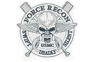 Cobra Tactical Solutions Force Recon Swift Silent Deadly US Marines Ricamata Toppa Militari Morale Tattici Patch Gancio e Anello per Airsoft Paintball Cosplay per Abbigliamento tattico Zaino