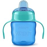 Philips Avent Eğitici Damlatmaz Bardak, 6 Ay+ Erkek Bebekler i&ccedil;in, Yumuşak Silikon U&ccedil;, Sızdırmaz ve Kolay İ&ccedil;im, Tutma Saplı, 