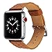 Produktbild Armband für Apple Watch 38mm,PU Leder Ersatzband mit Edelstahl Gürtelschnalle Leder Uhrenarmband für Apple Watch 38mm Series 1/2/3 (Q) (1)