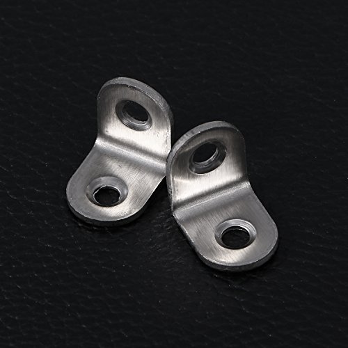 BESTOMZ 20 Stück 90 Grad Winkel Edelstahl Winkelverbinder,20 x 20 x 1,6 mm - 6