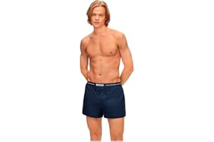 BOSS Męskie spodnie piżamowe 2P Boxer Shorts EW, New - Dark Blue405, M