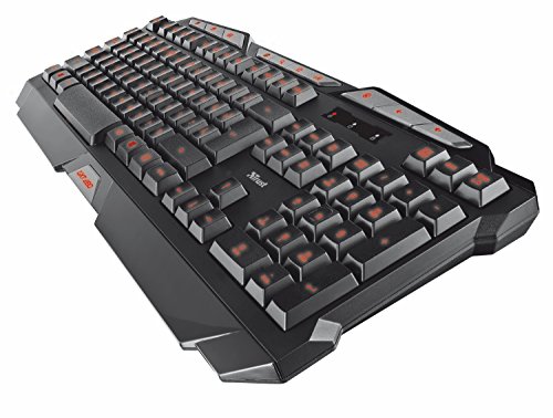 Trust Gaming GXT 280 - Teclado para gaming  iluminado con funci  n anti-ghost  iluminaci  n LED de 3 colores 