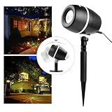 Galaxy LED Lichteffekt, innen/außen IP65, 3 Farben/Modi, 24 dynamische und statische Motive, 6 Stunden Timer, Gartenleuchte Projektor, Mauer Dekoration, Party Licht, Gartenlicht für Festen, Weihnachten, Karneval (Rot + Grün)