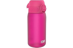 Ion8 Borraccia per Bambini, 350 ml, a Prova di Perdite, Facile da Aprire, Serratura Sicura, Lavabile in Lavastoviglie, Senza BPA, Maniglia per il Trasporto, Facile Pulizia