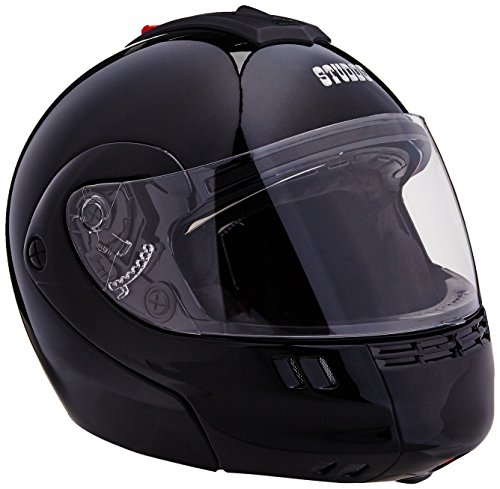 Studds Full Face Helmet Ninja 3G (Double Visor Black, M)