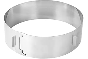 Zenker 7708 Cercle à pâtisserie réglable, moule à gâteau, moule rond, cercle pâtisserie, Acier inoxydable, Argent, 15 à 30 cm