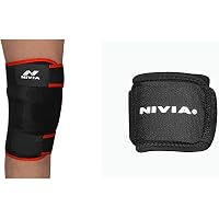 Nivia Adjustable Knee Support (Black)