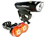 AWE® AWEBright™ 1 x Super Bright Front LED & 0.5W x 2 Rear LED's Bicycle Light Set 140 Lumens