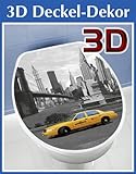 WENKO 3D-WC-Deckelaufkleber New York - ca. 33,5 x 41 cm - WC...