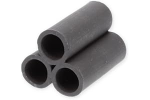 GARPET Decoración de acuarios Pirámide 3er XL Decoración de acuarios Cueva para gambas Tubo para gambas Cueva para cangrejos Tubo para siluros Tubo para desove (Negro)