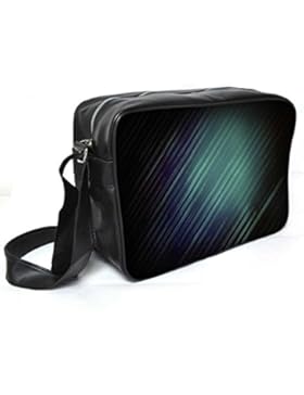 Snoogg schwarz Hintergrund Strahlen Leder Unisex Messenger Bag für College Schule täglichen Gebrauch Tasche Material PU