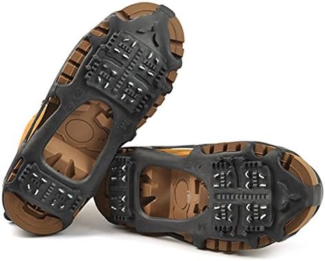 24 Teeth Claws Crampons Anti-slip TPE Shoes Cover Outdoor Ski Ice Snow Hiking Climbing Grippers , XL