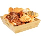 Deconox Bambu L&uuml;x Kare B&uuml;y&uuml;k Ekmeklik-Meyvelik 25cm, Bambu Ekmeklik Kare B&uuml;y&uuml;k Boy 25cm