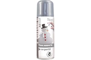 MÉGACRÉA Aérosol peinture Argenté Spray 122 ml