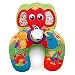 Innovative And Colorful Lay And Play Elephant Hugs Pillow - Your Baby Gaze At Stimulating Visual Perception - Tactile Development Is Explored With Baby Reaching For The Detachable Toys: Click-Clack Rings, Mirror And A Textured Teether