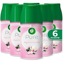 Air Wick Freshmatic Pure Fresh Ricarica Spray - Profumo Agrumi E Mandarino, 6x250ml, 70 Giorni Di Freschezza