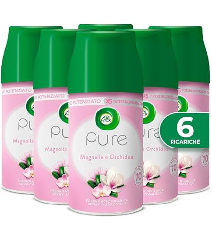 Air Wick Freshmatic Ricarica Pure Cherry Blossom – Confezione Da 6 Da 250 Ml, Spray Automatico