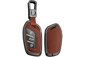 TECART Smart etui na kluczyki samochodowe pasuje do MG 4, EV, MG, EHS, EV, GT, HS, ZS, ZX, MG4, MG5, MG6, do Roewe RX3 RX5, skórzany wzór, etui ochronne, klucze, akcesoria, klucze, 3 przyciski