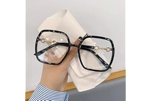 NOVESIXTDAT Lunettes de Lecture surdimensionnées for Femme, Miroir Plat Extra Large, Lecteur carré bloquant la lumière Bleue, Lunettes Anti-éblouissement (Color : Black, Size : +1.50)