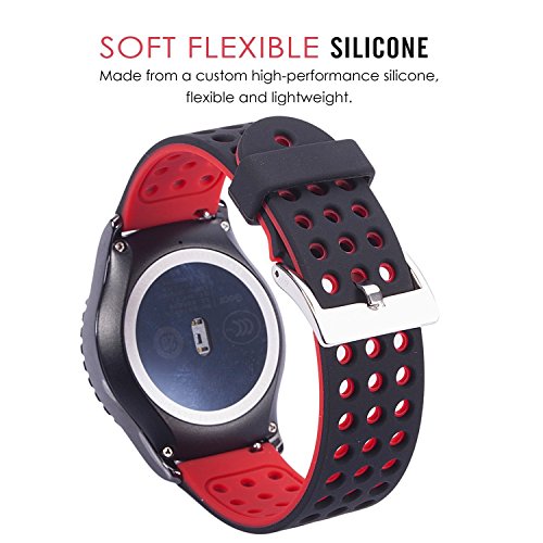 Woodln Silikon Smart Watch Strap Zubehör Uhrenarmband Armband für Pebble Time / Pebble Time Steel / Motorola 360 2nd Gen / Samsung Gear 2 R380 R381 R382 / LG G Watch W100 / LG G Watch R W110 / LG Watch Urbane W150 / Asus ZenWatch / Asus Vivowatch (Purple) - 3