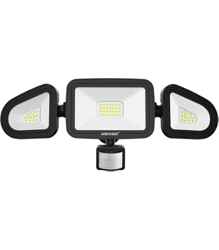 Onforu Led-schijnwerper met bewegingsmelder voor buiten, 55 W, 5000 lumen, led-schijnwerper, buitenspot met verstelbare 3 koppen, 6500 K, koudwit, IP65 waterdicht, voor garage, tuin, erf Onforu Led-schijnwerper met bewegingsmelder voor buiten, 55 W, 5000 lumen, led-schijnwerper, buitenspot met verstelbare 3 koppen, 6500 K, koudwit, IP65 waterdicht, voor garage, tuin, erf