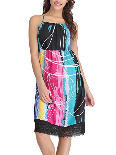 Clovia Women Printed Crepe Short Nightie With Lace Hem RS.499 (50.00% Off) - Amazon