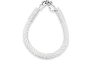 CHEDIN Porte-papier toilette, noir mat sans perçage, vintage, fibre naturelle non colorée, corde de chanvre, support de papier toilette, décoration pour la salle de bain (coton blanc)