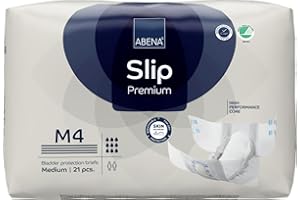 ABENA Premium All-In-One Incontinence Pads for Men & Women - Eco-Labelled, Medium 4, 70-110cm Waist, 2000ml Absorbency, 21PK
