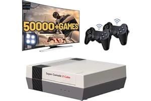 ASTARAMA Super Console X Cube 256 GB Wireless Retro videogiochi, 50 + emulatori e 50.000 giochi, uscita TV 4K HD/AV, doppia scatola di gioco con 2 gamepad per