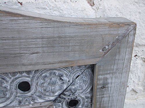 Großer, traumhafter Wandspiegel, Fensterläden, Landhausstil, grau, 73 x 55 cm - 4