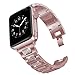 Produktbild PUGO TOP Bling Strap kompatibel für Apple Watch Serie 4 40mm / 44mm, Serie 3/2/1 38mm / 42mm, Damen Strass iWatch Ersatzarmband Edelstahlarmbänder (38mm / 40mm, Rose Gold)