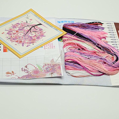 Labellevie Kreuzstich Stickerei DIY Handarbeit Stickpackung Set vom Baum des Lebens 45 * 45cm - 5