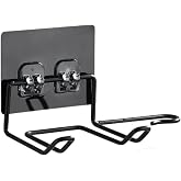 BUFFER&reg; Blow Dryer Hanger Black Adhesive Blow Dryer Holder