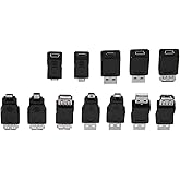 Bewinner 12 Stücke Mehrere USB2.0 Adapter Micro/Stecker Buchse Konverter Anschlüsse F/M Wechsler Adapter Konverter USB Stecke