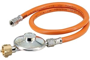 CFH 52452 - Regulador de presión (50 mbar, con manguera de gas de 80 cm)