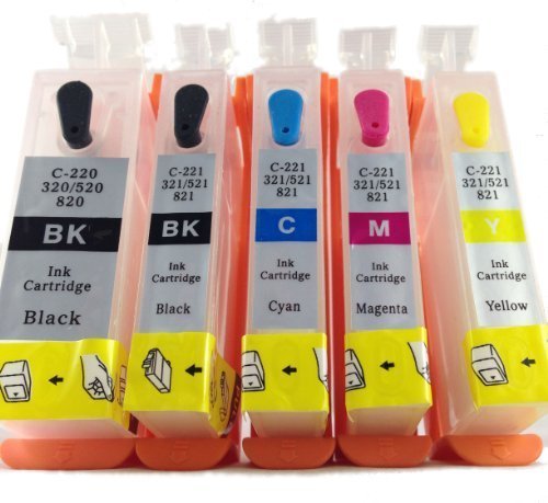 Evolution Cartouches    remplir pour Canon PGI - 525 CLI - 526  avec puce Auto Reset cartouches vides 6550 IX  Canon Pixma MG 8150  MG 6150  5250  MG MG 5150  IP 4850  MX 895 MX 715 MX 885  IP 4950  MG  8250  MG MG 6250-8240  MG  5340 5350  MG Lot de 6 