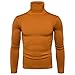 Produktbild Swallowuk Strickwaren Herren Langarm Slim Fit Hohe Kragen T-Shirt Tops Herbst Winter Jacke Outwear Mantel Sweatshirt Pullover Langarmshirt (L, Gelb)