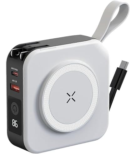 PWR Travel PRO Power Bank 5-in-1 10000 MAh - Caricatore Portatile Con Ricarica Rapida 20W USB-C E Wireless 15W, Cavi Integrati, Astuccio Incluso - 6