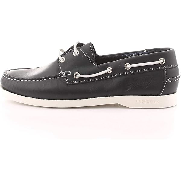 Docksteps Mocassino Uomo PRO Sailing In Pelle Marrone - Con Lacci - Suola In Gomma - Ideale Per Primavera/Estate