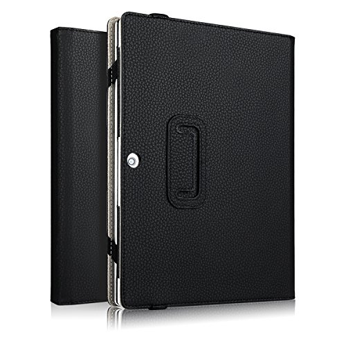 Lenovo Miix 320 hülle, IVSO hochwertiges PU Leder Etui hülle Tasche Case – mit Standfunktion, super 360° Anti-Wrestling, ist für Lenovo Miix 320 Tablet-PC perfekt geeignet (Für Lenovo Miix 320, Schwarz) - 2