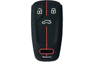 OTMIK Custodia in Silicone per la Copertura della Chiave Dell'auto per Audi A4 B9 A5 A6 8S 8W Q5 Q7 4M S4 S5 S7 TT TTS TFSI RS Accessori per Gusci di Chiavi