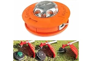 GEHANICO Bobine Fil Tete Debroussailleuse Universelle Filetage à Gauche Pièces de Rechange Coupe Bordure Tête de Coupe Professionnelle pour débroussailleuse (Orange)