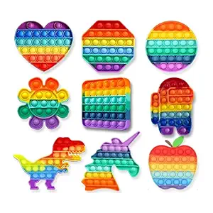 Tpz Pop it Toy, Pop It Fidget Toy Set popit Game Stress Relief for Adults, pop its pop it Set Gifts for Girls, Boys, Kids Adults, Poppet for Kids, pop up poppits Toy (Assorted Any 4 Pop up Toys)