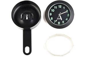 CNANRNANC Universal waterproof motorcycle handlebar watch, retrofitting the on-board clock light indicator with black colour up to 6 mm size