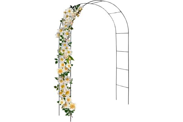 Garden Mile Arche de tonnelle de Jardin Robuste avec Cadre en Acier, Panneaux résistants aux intempéries pour Plantes grimpantes d'intérieur et d'extérieur (8ft)