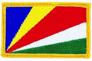 Akachafactory Patch écusson brodé Drapeau Seychelles Flag thermocollant Insigne Blason