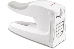 Leifheit Coupe-Frites, Découpage des pommes de terre grâce à deux lames de coupe, coupe légumes antidérapant pour faire des bâtonnets de 10mm ou 12 mm